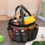 sac toilettage polyestère filet transparent noir rose turquoise multifonction salle bain voyage camping