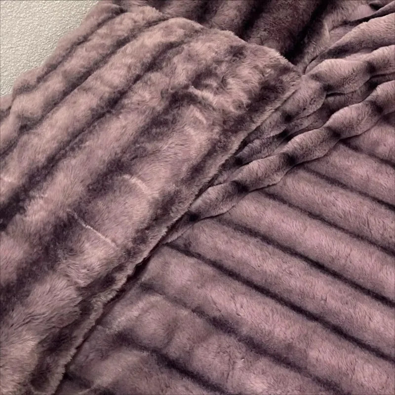 drap housse rayé violet oreillers lit 1.5m 1.8m quatre pièces microfibre