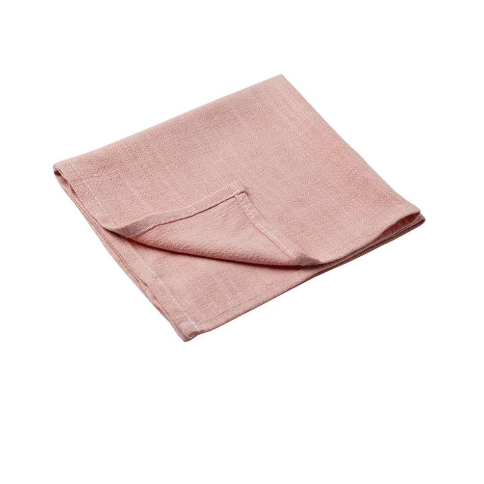 serviettes table réutilisables coton lin 40x40cm classique beige vert jaune blanc rose fleurs séchées