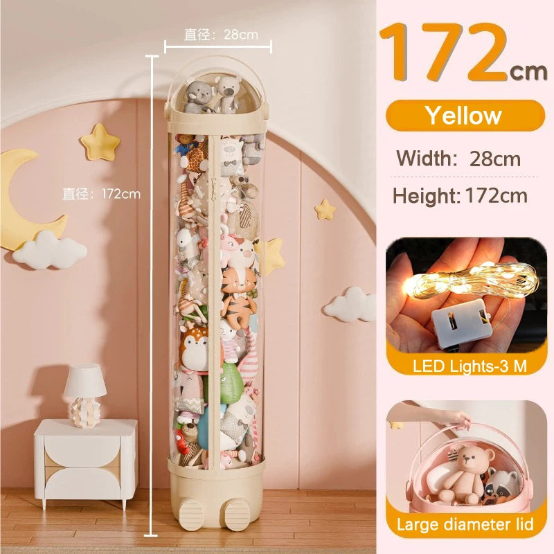 boîtes rangement jouets transparentes moderne rose clair pliables multifonctions organisation enfants storage zipper toy