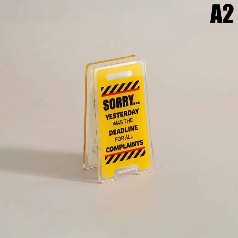 panneau decoratif signalisation routiere humour leave me alone busy age 14+ résine transparent impression