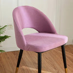 chaise moderne tissu petits points rose clair vert menthe bleu marine beige clair jaune