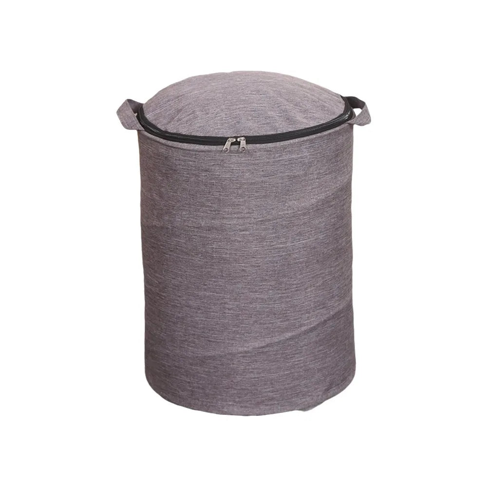 seau rangement réutilisable tissu textile métal zip rangement rapide jouets enfants tapis pliable bleu