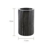 ensemble accessoires salle bain marbre noir rangement brosse dents dentifrice moderne luxe