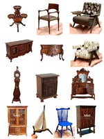 miniature chaise bois décorative meubles maison poupée classique scène miniature 112