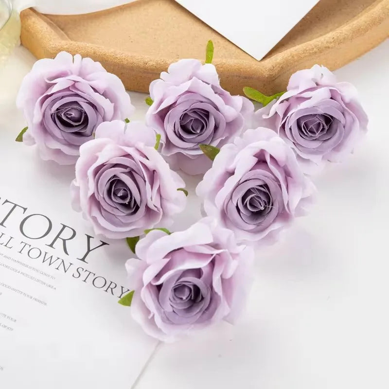 fleurs artificielles roses soie feuilles vertes décoration mariage fête maison scrapbooking