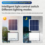 projecteur led solaire ip67 moderne 128leds 6000mah extérieur jardin blanc