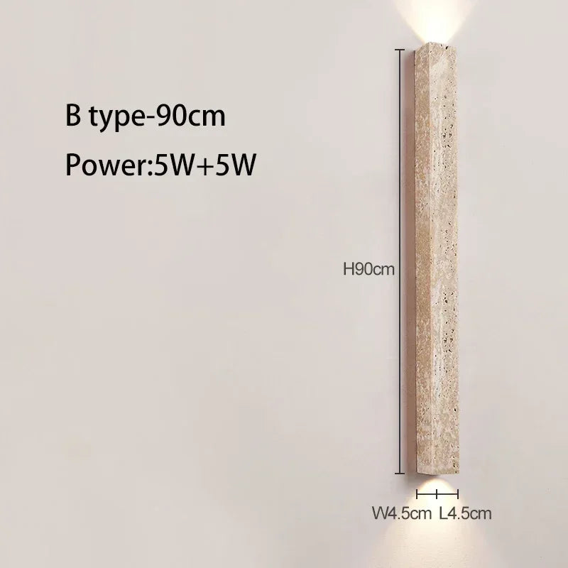 applique murale led pierre blanc moderne 3000k texture granulaire flux lumineux 249 2000