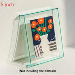 cadres photo transparents modernes abstraits géométriques couleurs vives rouge vert jaune bleu orange rose