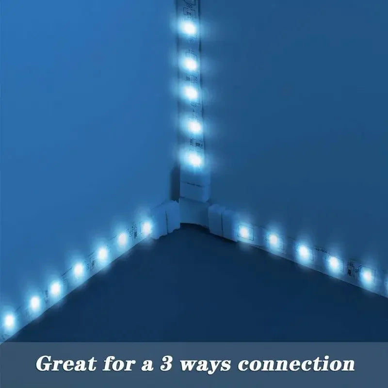 connecteurs ruban led blanc lisse 24v pvc moderne clips 100mm 10 pièces