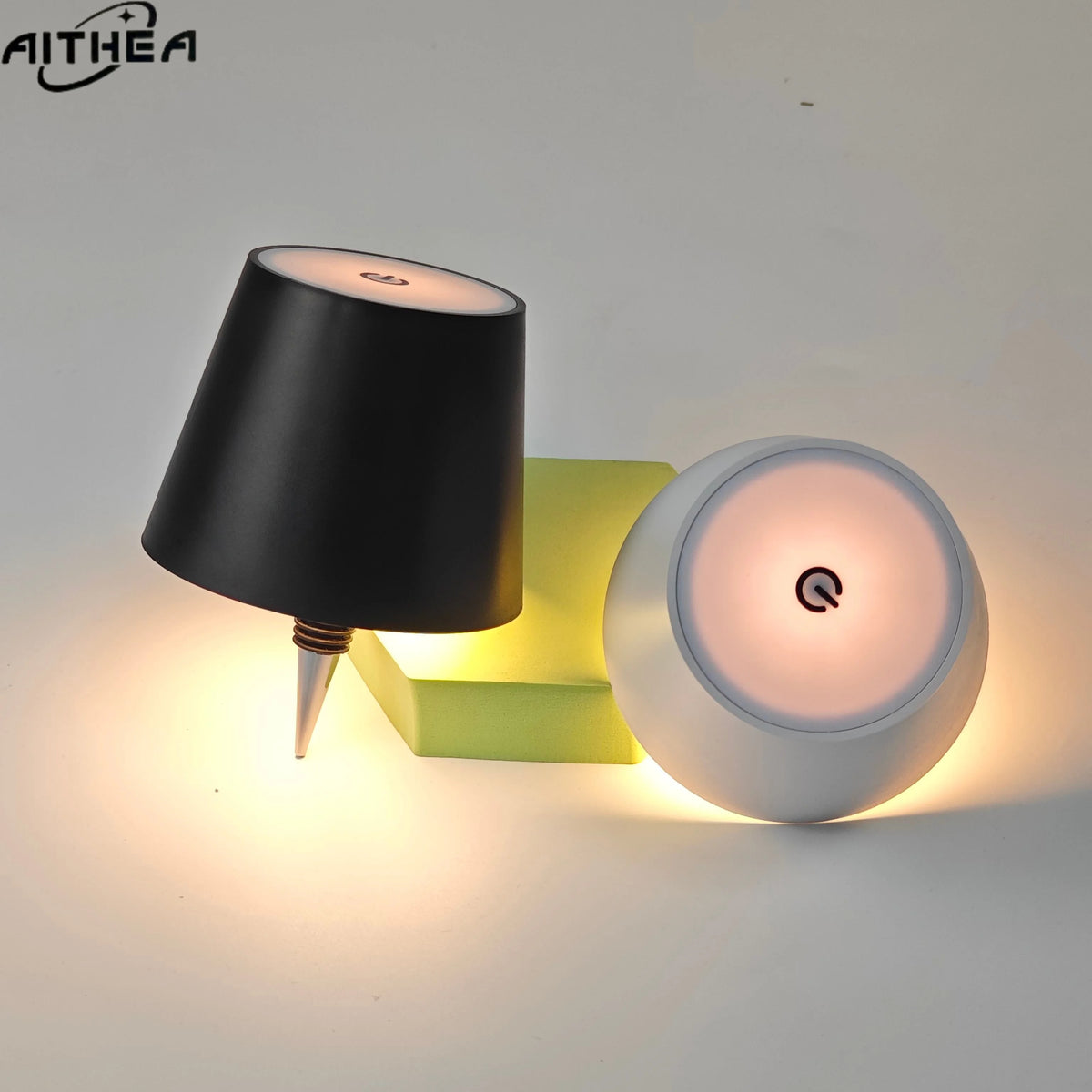 lampe table moderne rechargeable led tactile noir mat chambre coucher