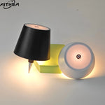 lampe table moderne rechargeable led tactile noir mat chambre coucher