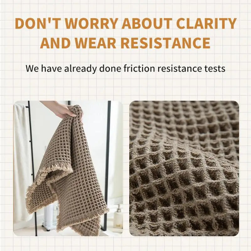 tapis bain beige clair gaufré antidérapant franges moderne dimensions 60x40cm