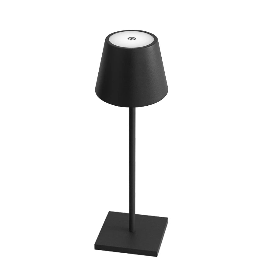 lampe table rechargeable moderne noir blanc tactile luminosités led basse consommation