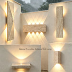 lampe murale extérieure led ip65 marbre naturel beige moderne adhésif hydrofuge vde ccc cqc