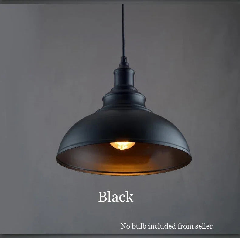 lampe suspendue industrielle vintage bronze noir blanche métal brillant mat