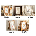 cadre photo carré résine hêtre moderne décoration maison blanc bois naturel élégant classique mur
