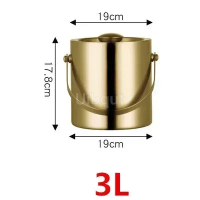 cuve vin acier inoxydable poignées vin whisky champagne seau glace