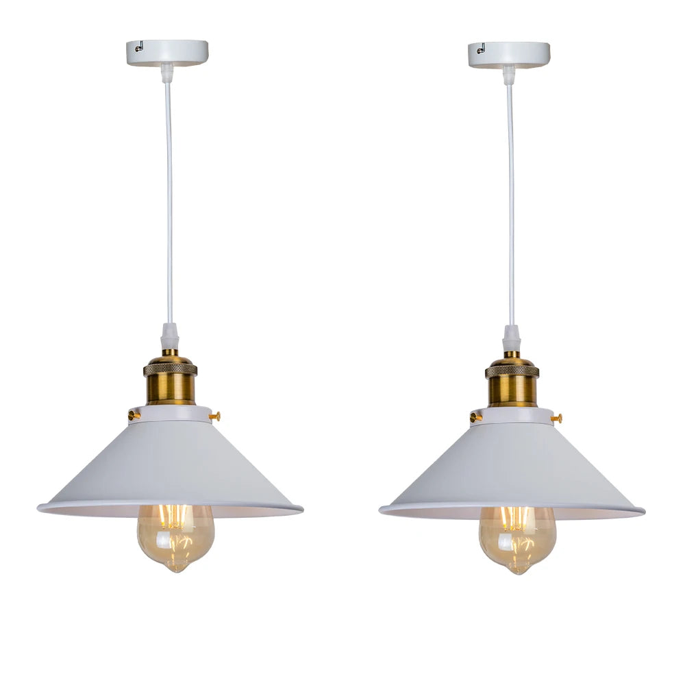 lampe suspendue industrielle conique noire dorée éclairage salon chambre éclairage intérieur E27 adaptable