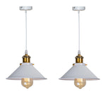 lampe suspendue industrielle conique noire dorée éclairage salon chambre éclairage intérieur E27 adaptable
