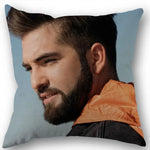 taie d'oreiller carrée 45x45cm moderne motif Kendji Girac imprimé uni côté opaque polyester