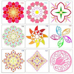 gommettes géométriques motifs floraux blanc bleu moderne décoratif clips métalliquesscrição