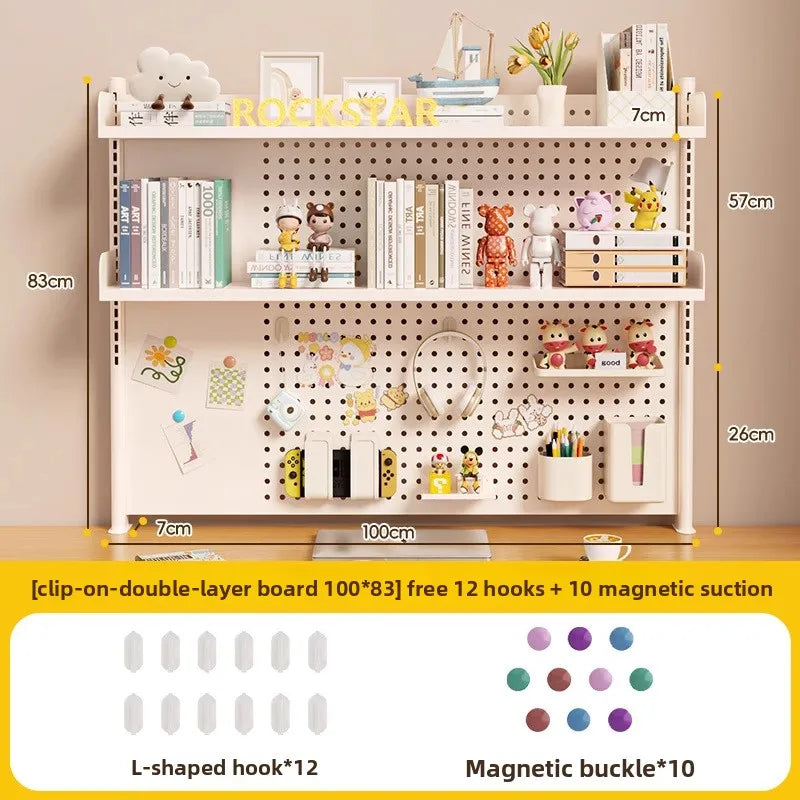 étagère murale modulaire métal blanc porte crayons support objets moderne