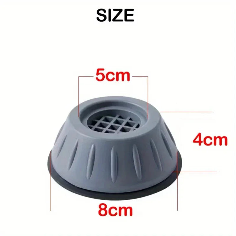 pieds protection machine laver réfrigérateur meubles anti vibration adhésifs gris clair robustes ventilation 5cm