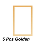 cadres photo modernes adhésifs transparents noir doré argenté pack cadres différents minimalistes photos sans