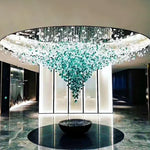 lustre led moderne élégant pierres doré blanc vert bleu noir