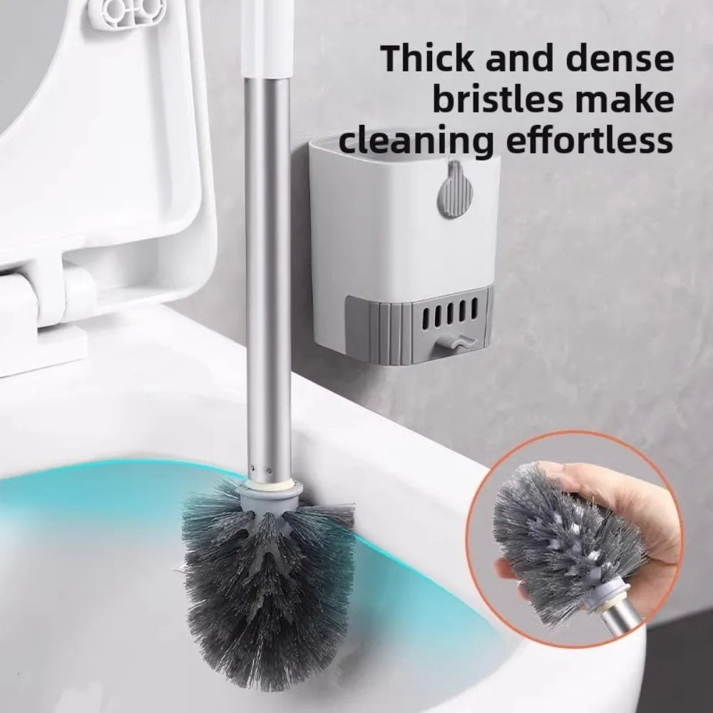 brosse wc support mural gris blanc moderne nettoyage efficace ventilation drainage salle bain