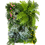 décoration murale artificielle herbe feuilles vertes moderne naturelle intérieure extérieure accrochable