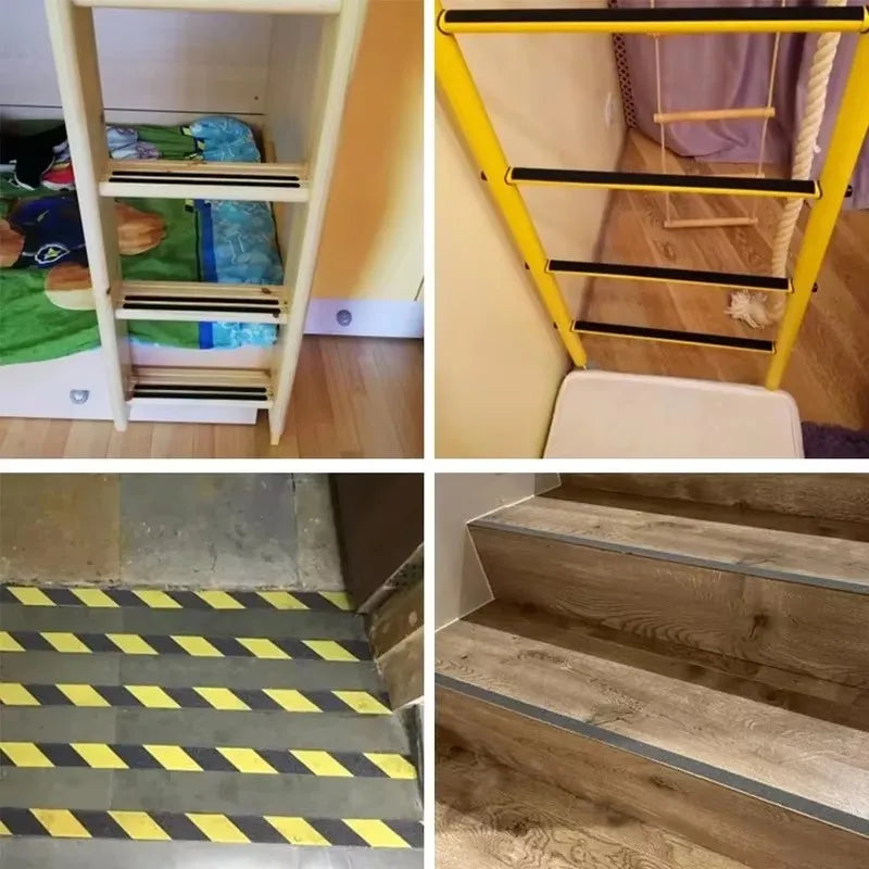 ruban adhésif antidérapant texturé noir jaune gris transparent escaliers étagères utilitaire