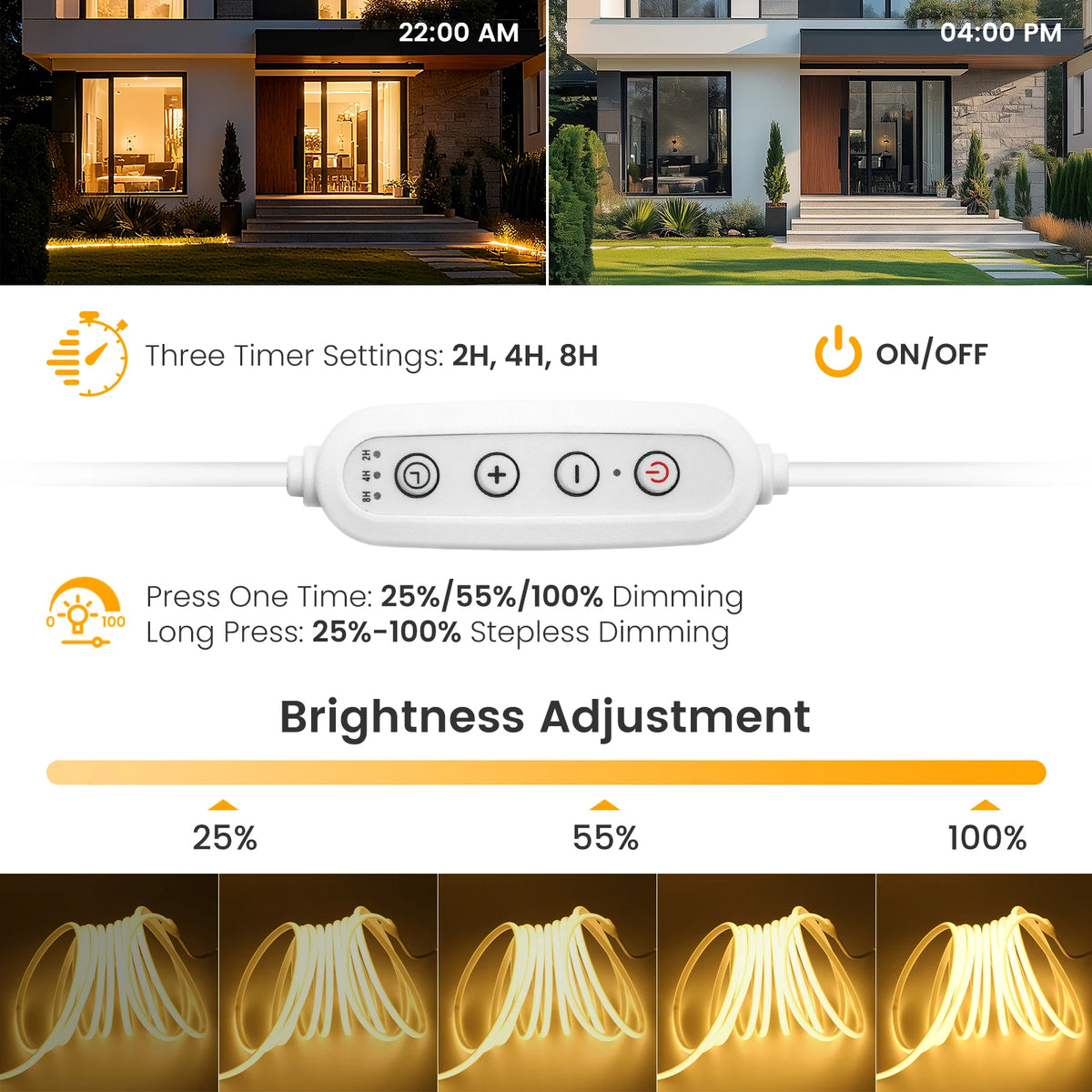 adaptateur led commutateur atténuation blanc moderne câble puissance 100cm prises eu uk us