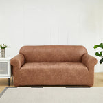 housse canapé cuir pu marron clair texture grunge moderne coussin d'appoint salon