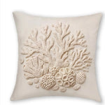 taies d'oreiller moderne imprimées étoile mer hippocampe corail sable fermeture glissière polyester beige clair