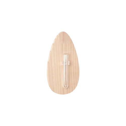 vase mural bois naturel transparent moderne minimaliste décoration murale fleurs vertes