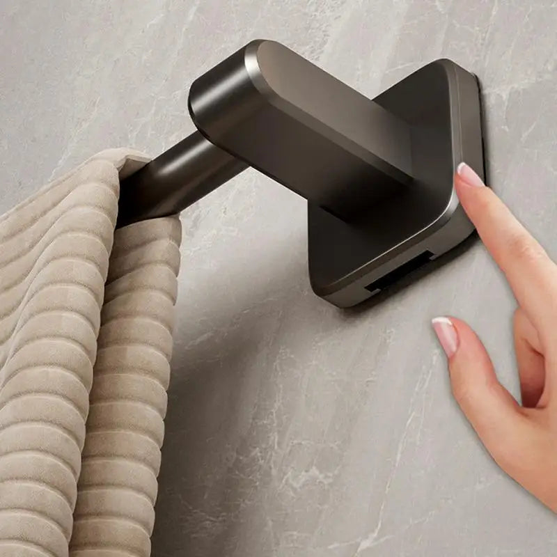 porte serviettes mural adhésif noir gris blanc lisse moderne sans perçage