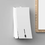 distributeur savon liquide mains abs blanc gris beige texture lisse moderne fixation murale push