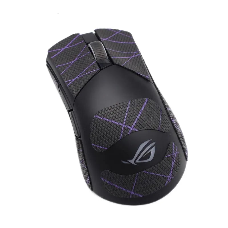 autocollants antiderapants noirs motif geometrique souris gaming rog gladius deux trois