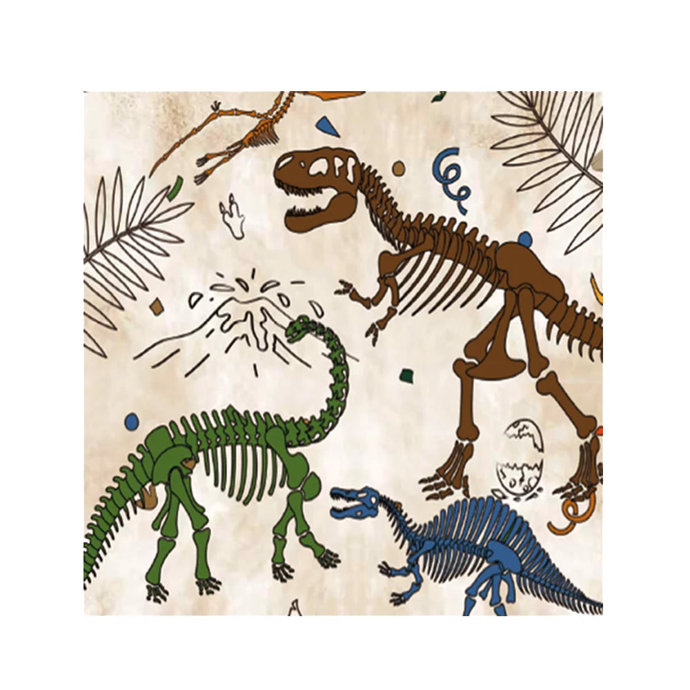 serviettes jetables multicolores dinosaures anniversaire enfants poisson d'avril mariage fiançailles noël parties