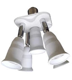 adaptateur multi prise lumiere blanc moderne 360 rotation pliable 180 degres 300w max