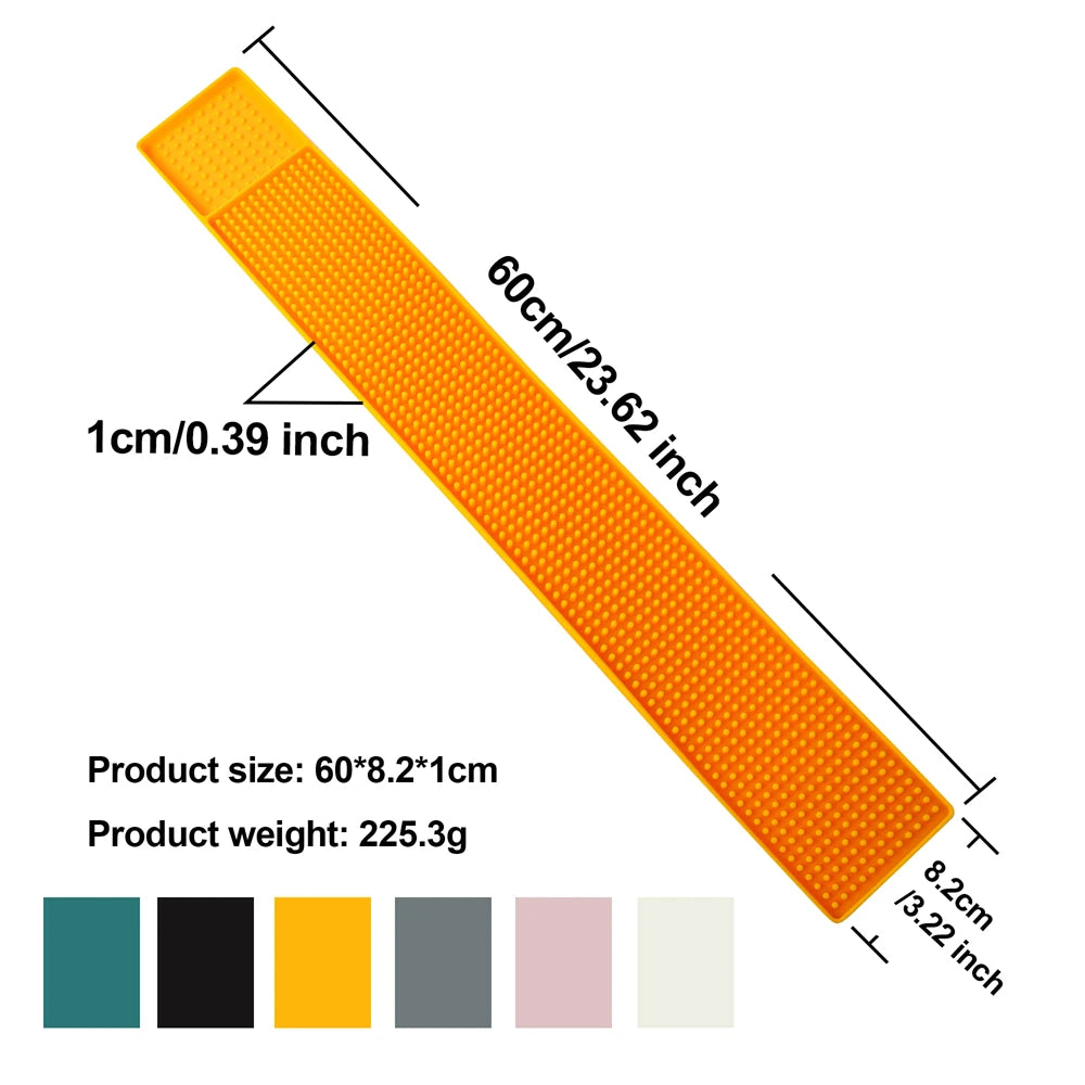 tapis bar silicone perforé moderne noir gris rose blanc perforations respectueux environnement