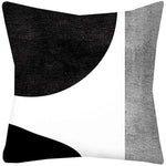 taies d'oreiller géométriques noires blanches moderne polyester housses coussins zipper chambre maison