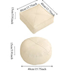 pouf carré moderne simili cuir beige orange vert mousse pe doux anti décubitus minimaliste