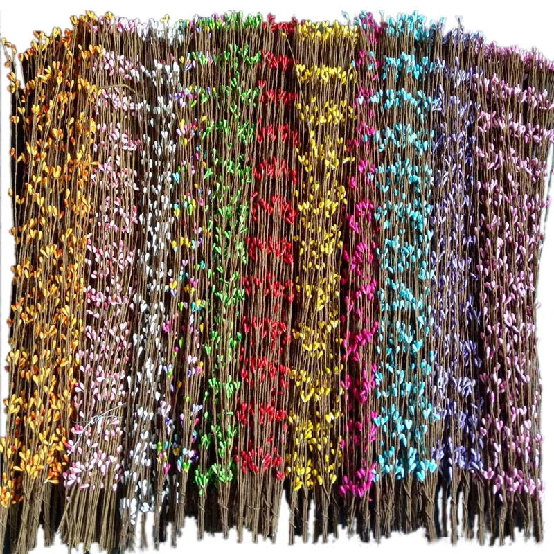 guirlande artificielle multicolore fleurs baies tiges décoration intérieure mariage anniversaire baby shower