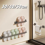 porte serviettes mural acier inoxydable gris serviettes moderne fixations vis sans trou salle bain