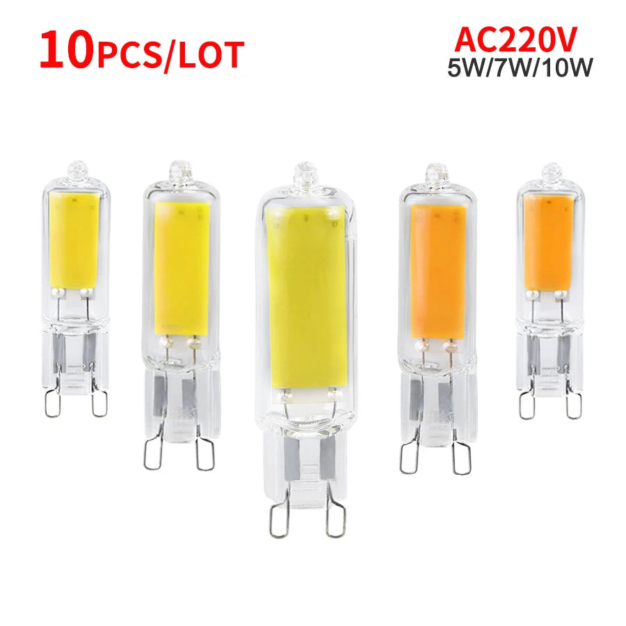 ampoules led g9 220v blanc froid opalescent contemporain 5w 7w 10w matrice cob