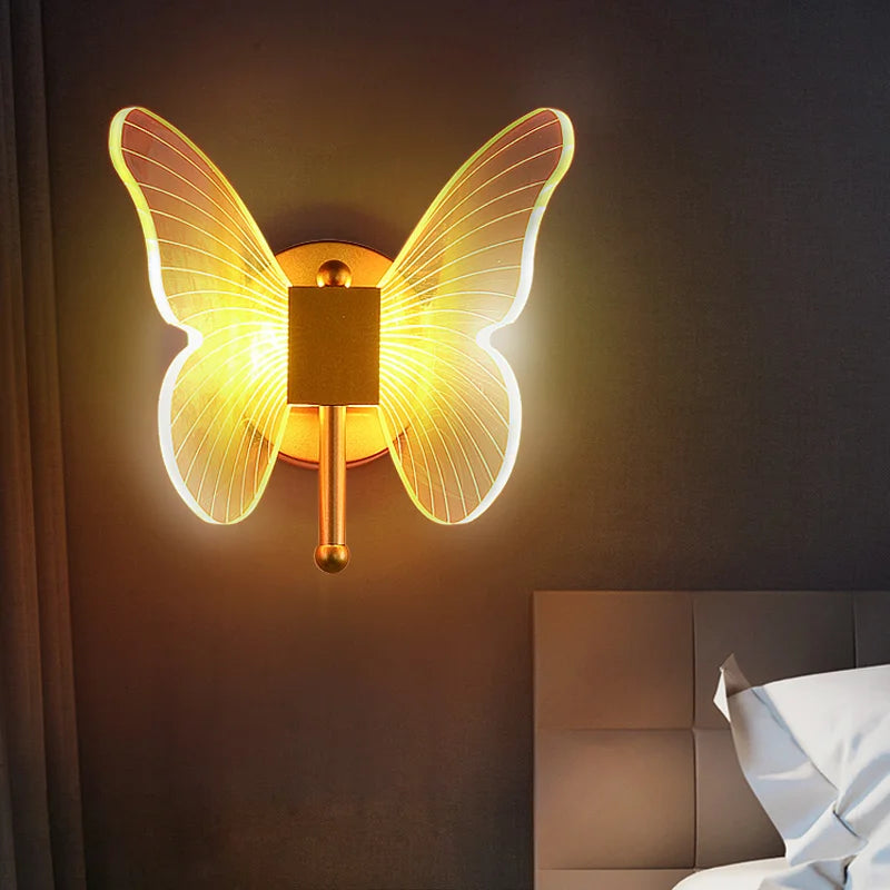 lampe suspendue papillon moderne blanc doré cristal transparent vis fixations