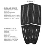 tapis surf noir rayures verticales adhésif anti dérapant traction pad surfboard longboard avant arrière